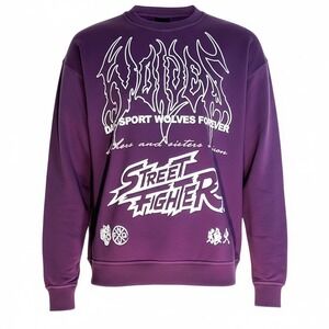 Darc Sport Final Boss London Sweatshirt Unisex Medium Storm Purple Crew Neck